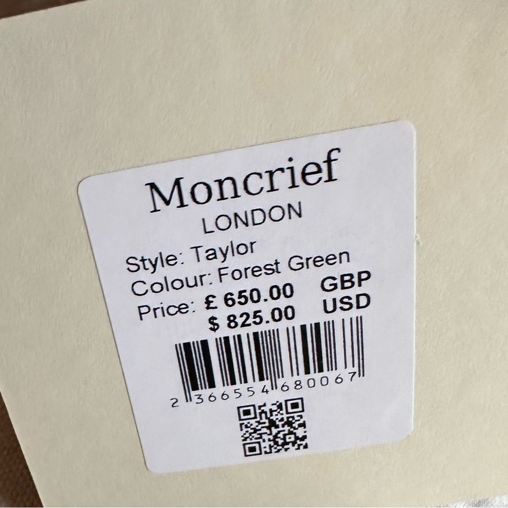 NWT MONCRIEF LONDON Taylor Forest Green Leather Shoulder Bag - Picture 2 of 10
